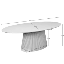 Eettafel Sol Witzand ovaal 210x110 cm