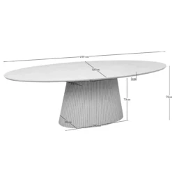 Eettafel Sol Witzand Ovaal 240x120 cm