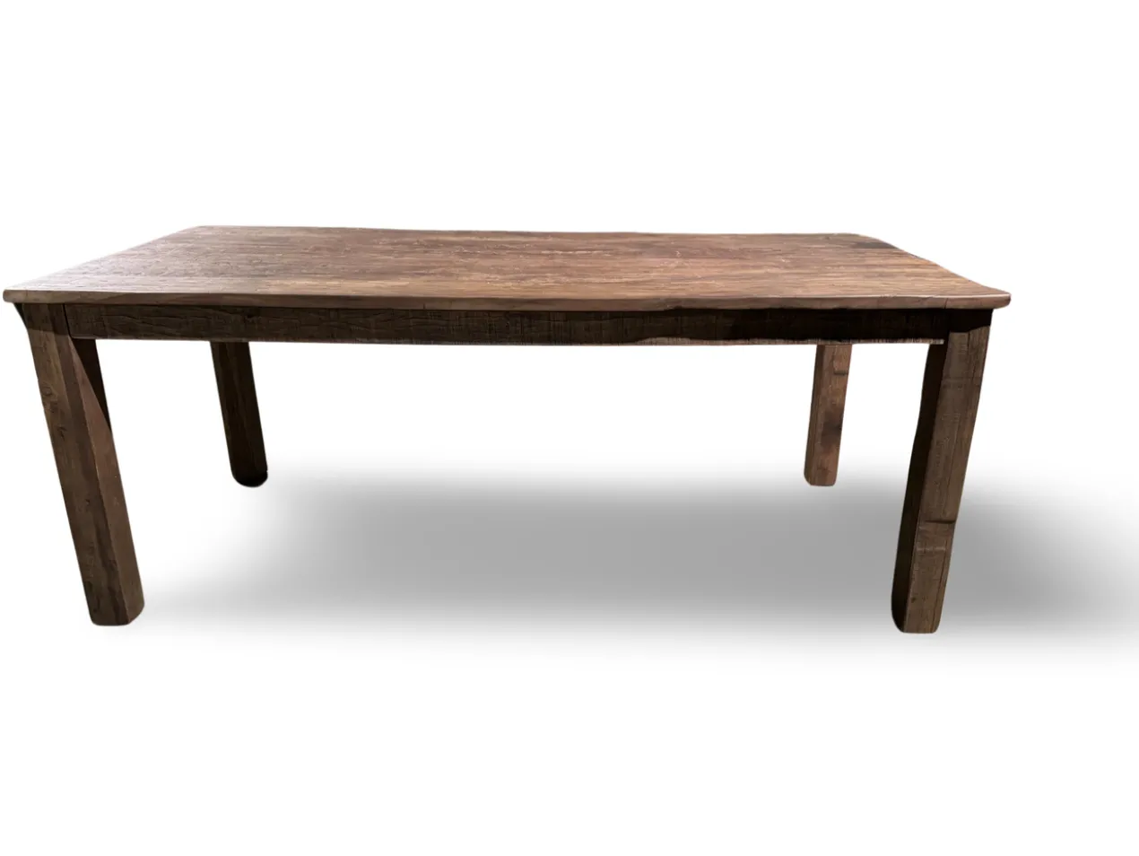 Eettafel teak uniek groot.