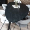 Eettafel Tinus Zwart - Kiezelvormig 200 cm