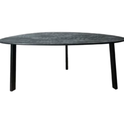 Eettafel Tinus Zwart - Kiezelvormig 200 cm
