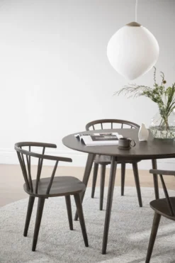 Eettafel Yumi Ø115 cm Donker eiken