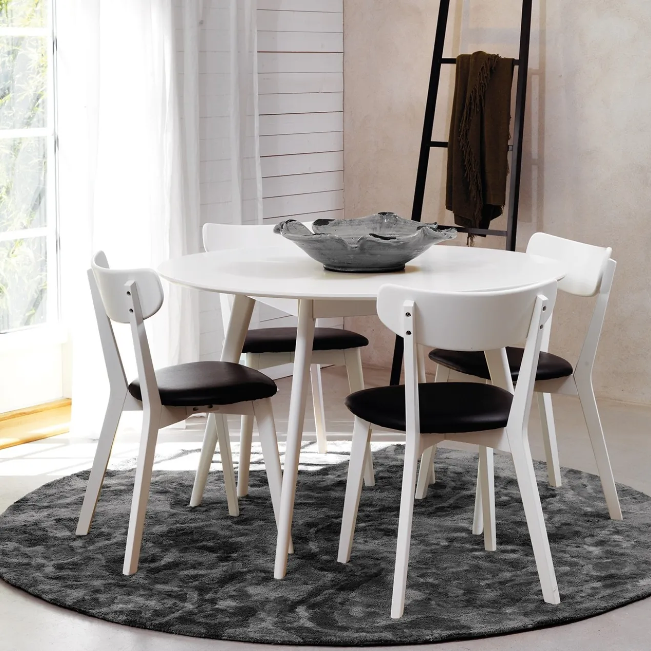 Eettafel Yumi Ø115 cm Donker eiken
