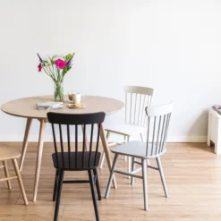 Eettafel Yumi Ø115 cm Donker eiken