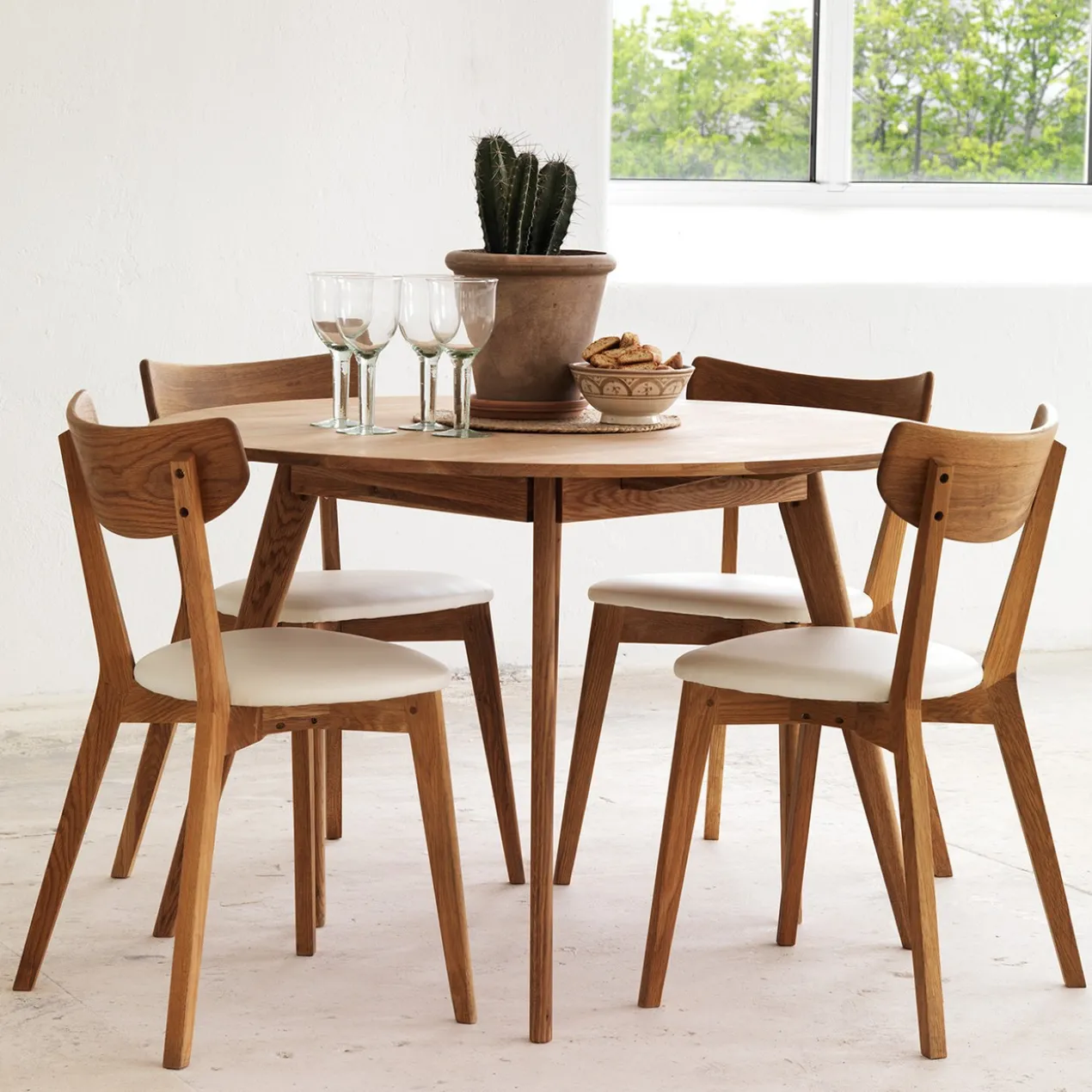 Eettafel Yumi Ø115 cm Naturel