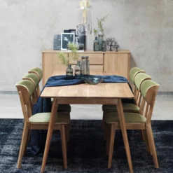 Eettafel Yumi - Whitewash - 190 cm x 90 cm - verlengbaar