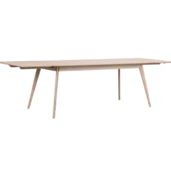 Eettafel Yumi - Whitewash - 190 cm x 90 cm - verlengbaar