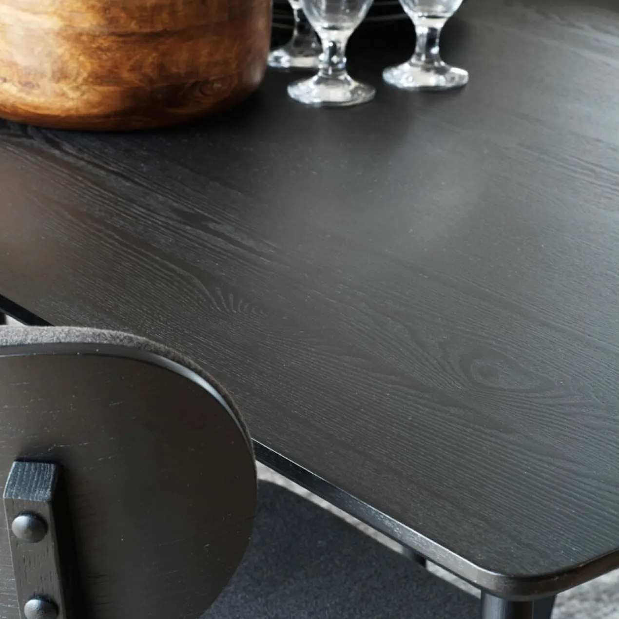 Eettafel Yumi - Zwart - 190 cm x 90 cm - verlengbaar