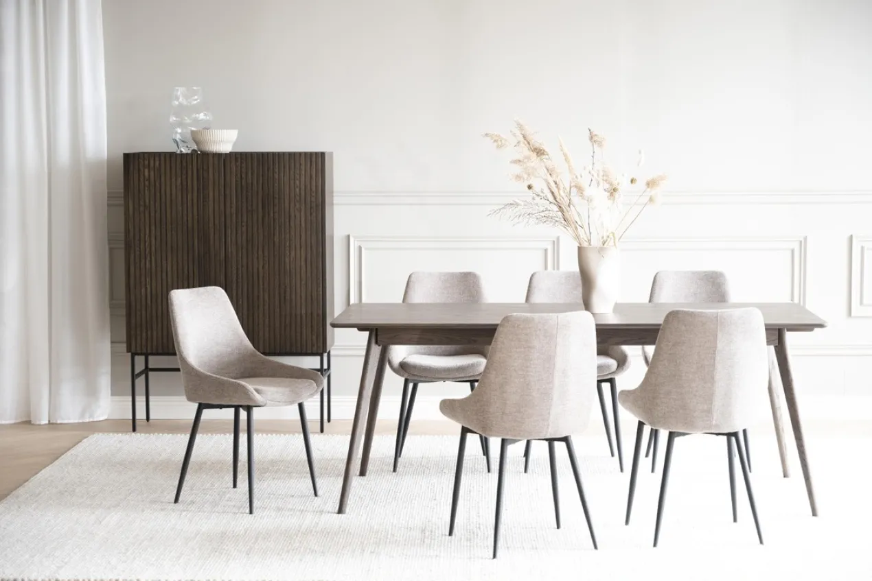 Eettafel Yumi - Zwart - 190 cm x 90 cm - verlengbaar