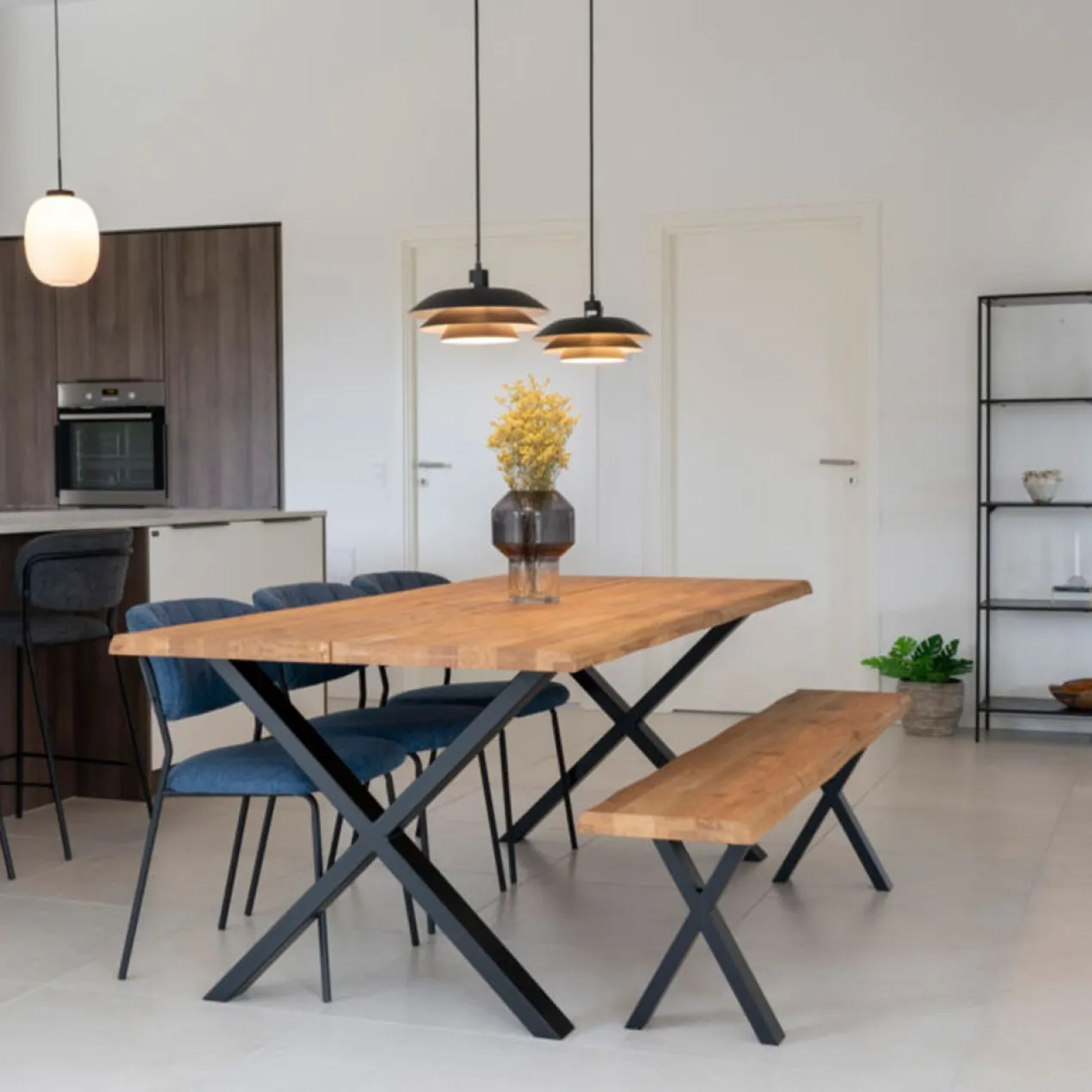 Eikenhouten eettafel Fendi Bruin