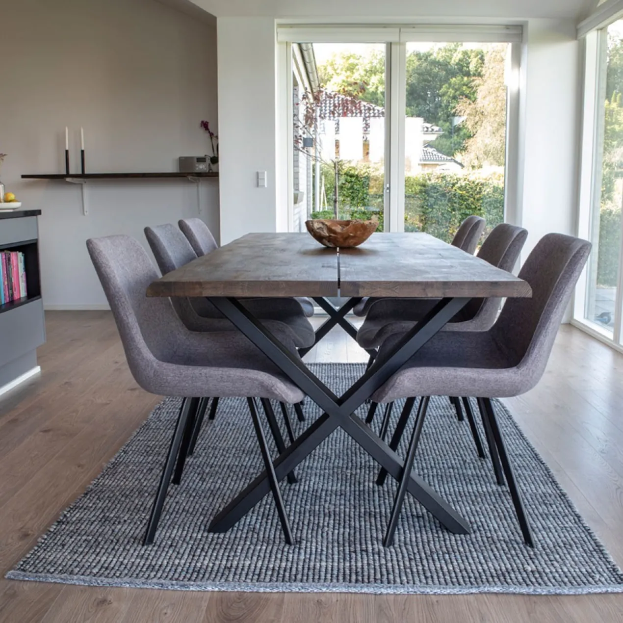 Eikenhouten eettafel Fendi Bruin