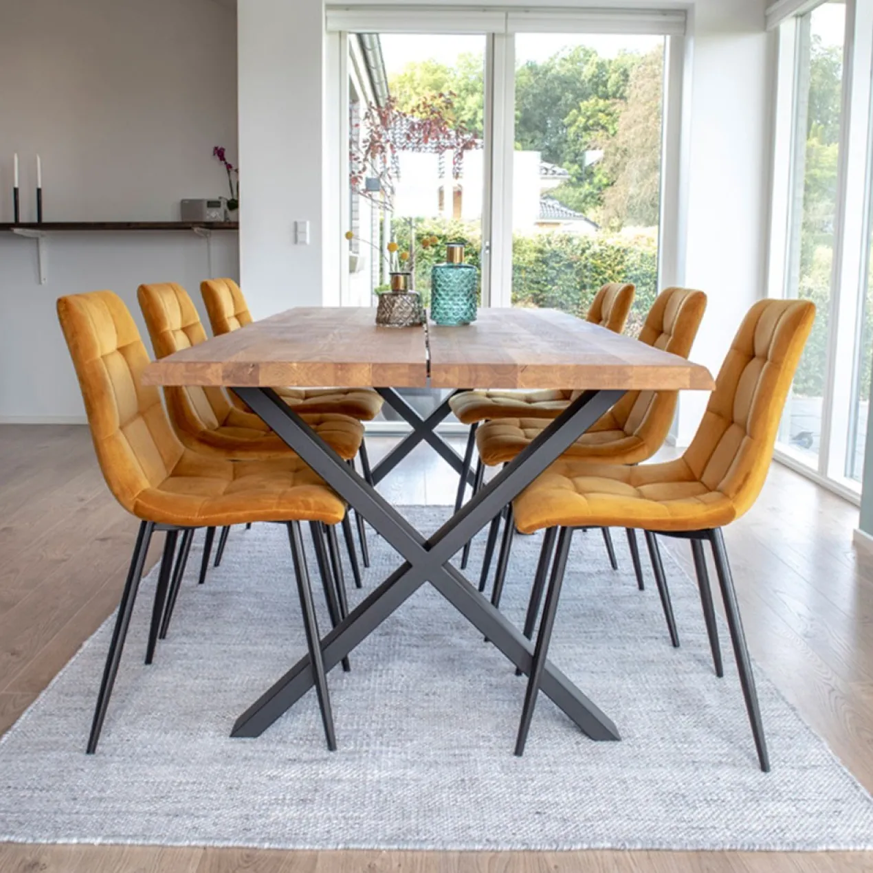 Eikenhouten eettafel Fendi Bruin