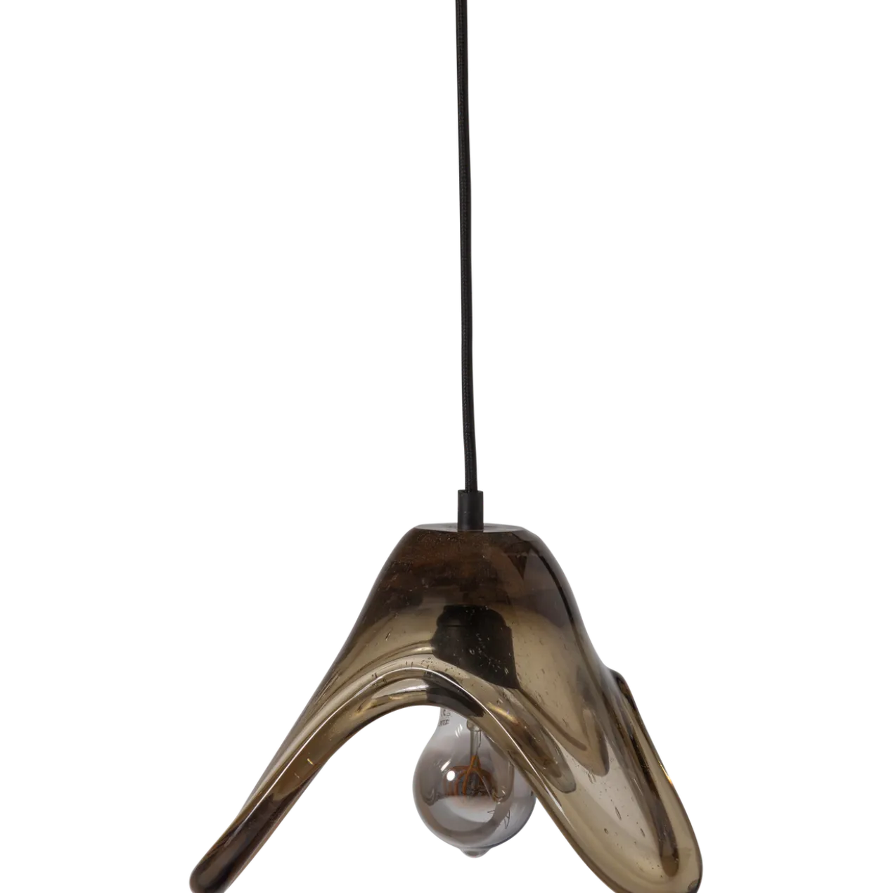 Elle hanglamp groot glas groen