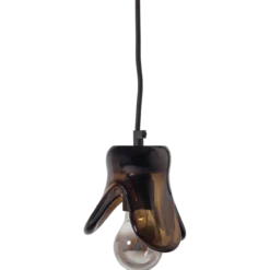 Elle hanglamp klein glas bruin