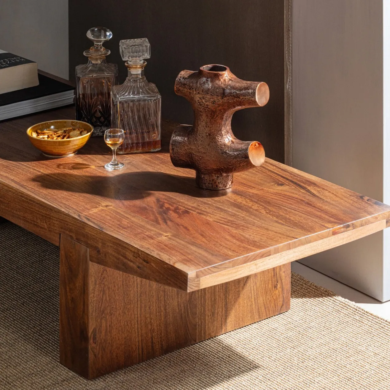 Eron salontafel acaciahout bruin