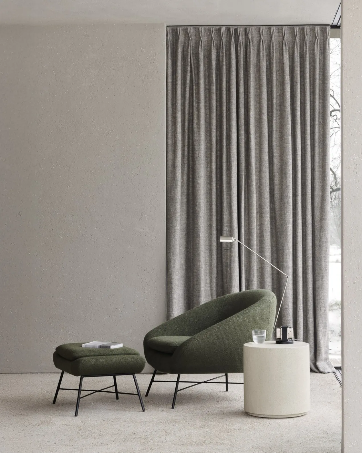 Ethnicraft - Barrow voetenbank - off white