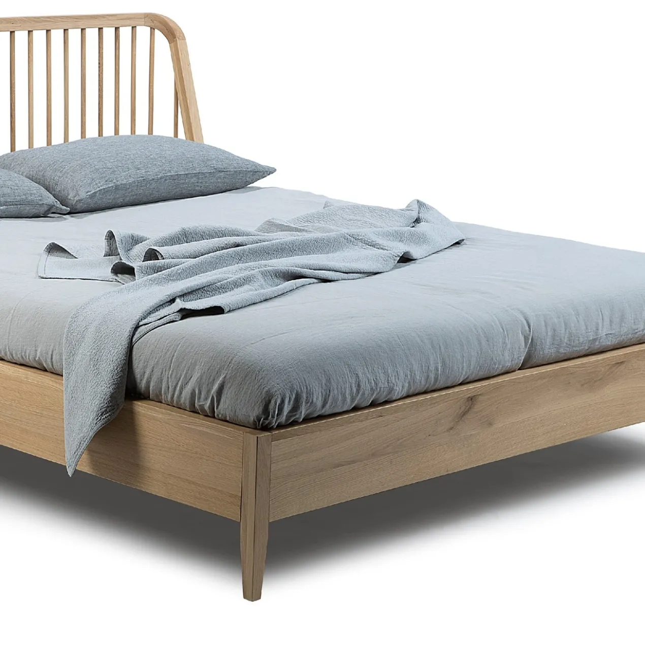 Ethnicraft bed Spindle Oak 160x200 excl. lattenbodem