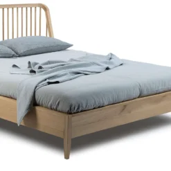 Ethnicraft bed Spindle Oak 160x200 incl. lattenbodem