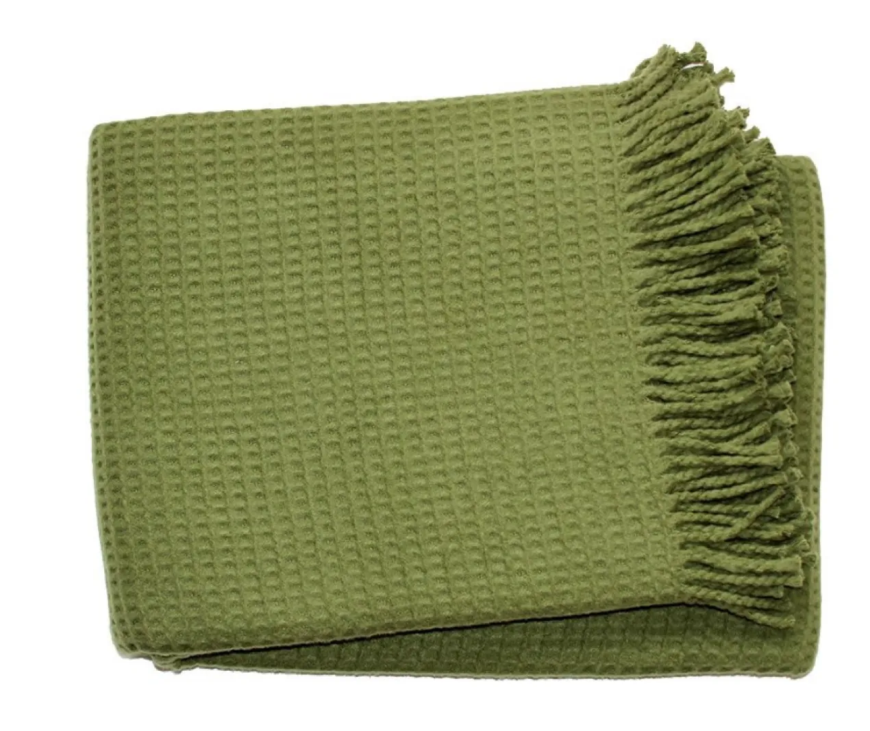 Euromant plaid Wafel Moss groen 140 x 180 cm