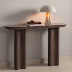 Evara sidetable hout hoogglans donkerbruin [fsc]