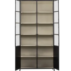 Exhibit xl 2-deurs vitrinekast metaal zwart