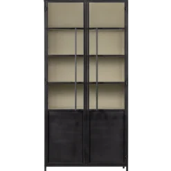 Exhibit xl 2-deurs vitrinekast metaal zwart