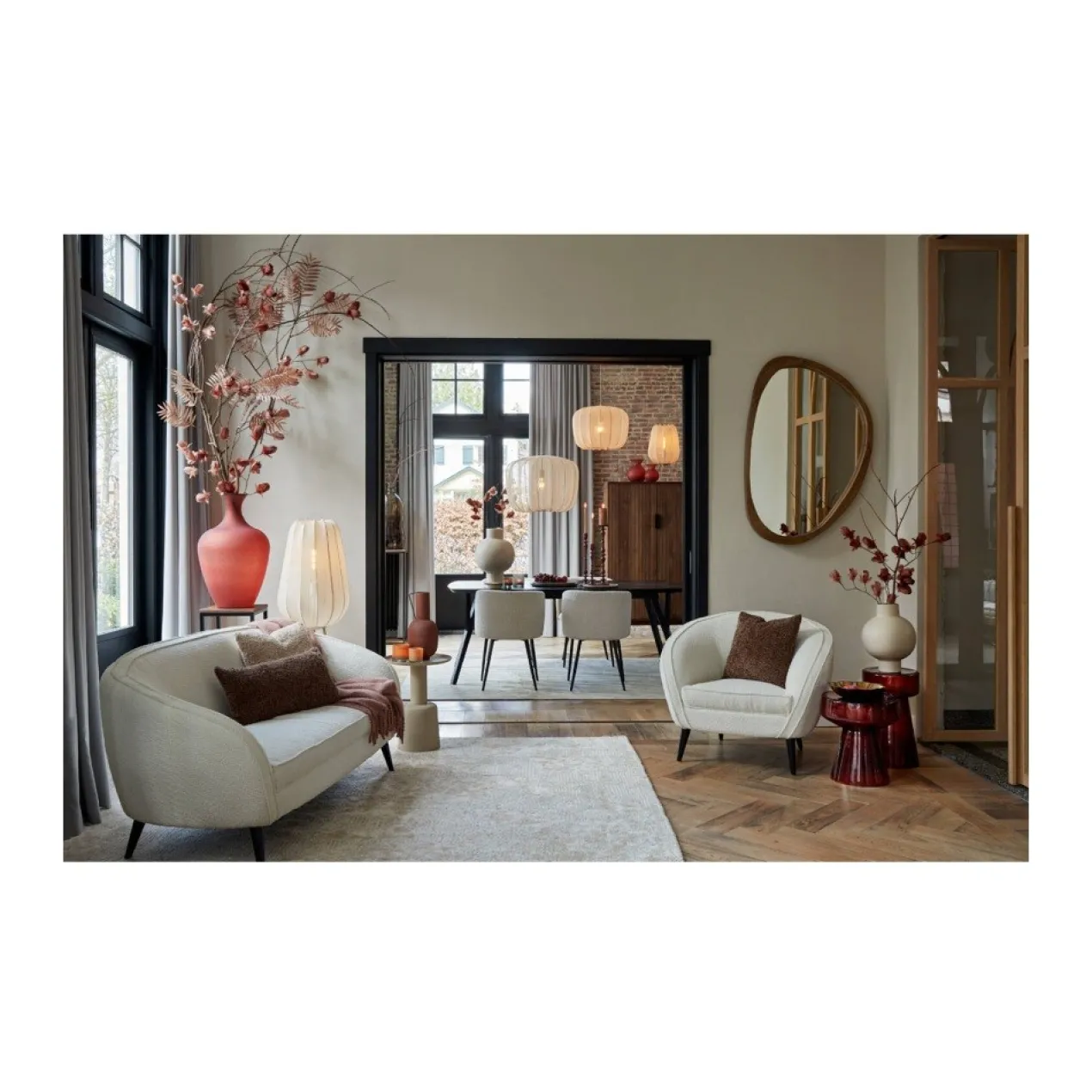 Fauteuil Almond boucle cream
