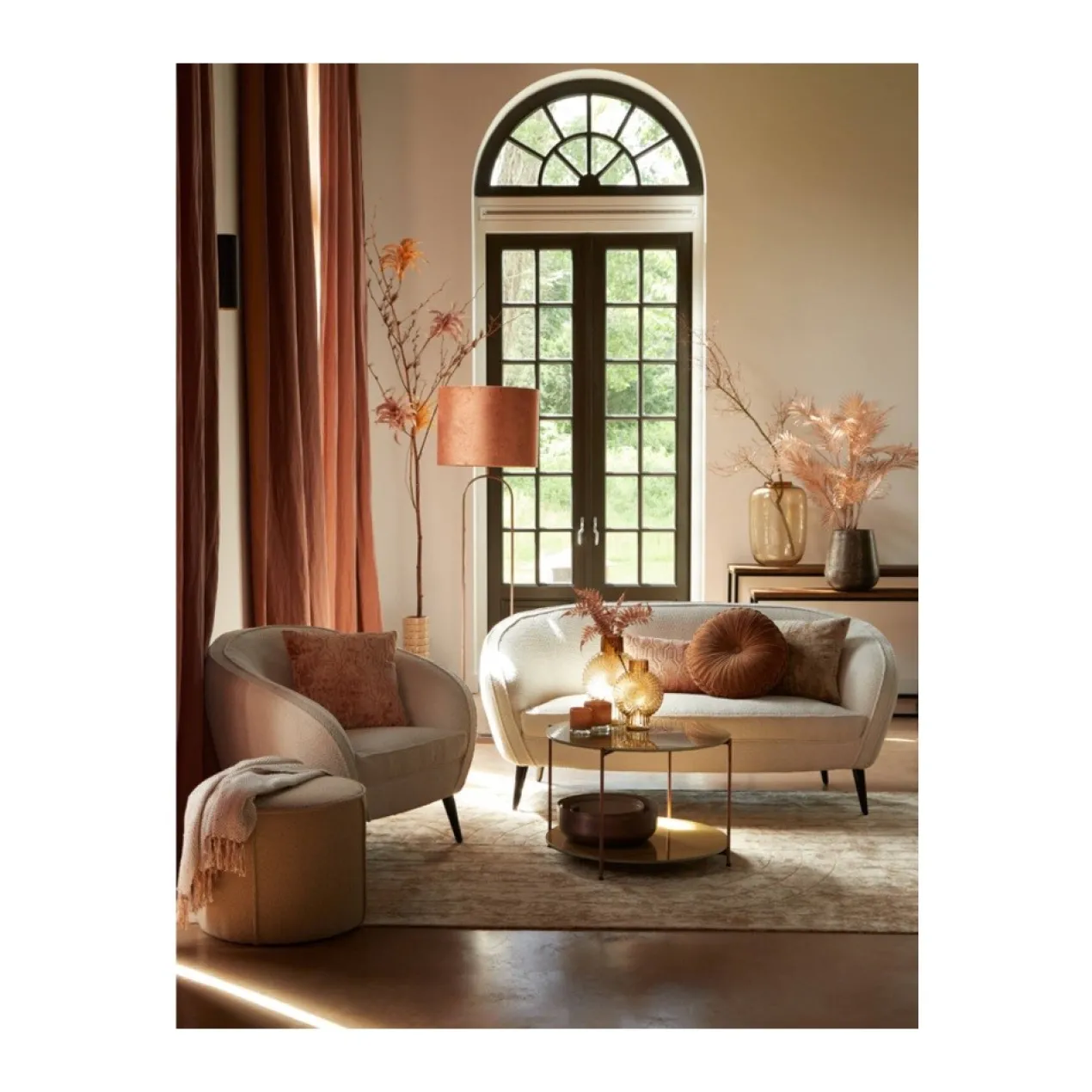Fauteuil Almond boucle cream