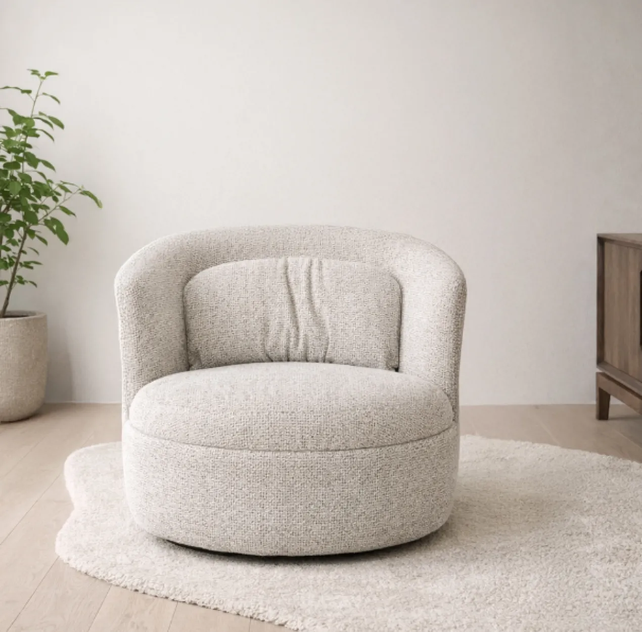 Fauteuil Bo beige