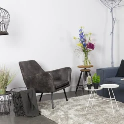 Fauteuil Bon donker grijs