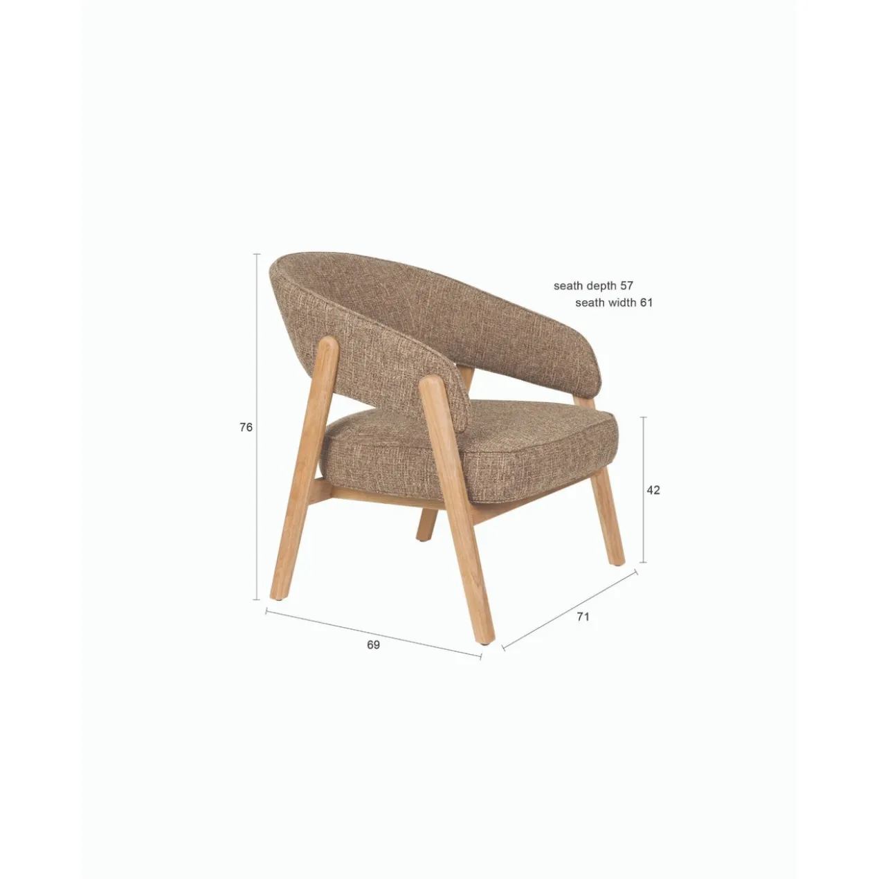 Fauteuil Bright bruin