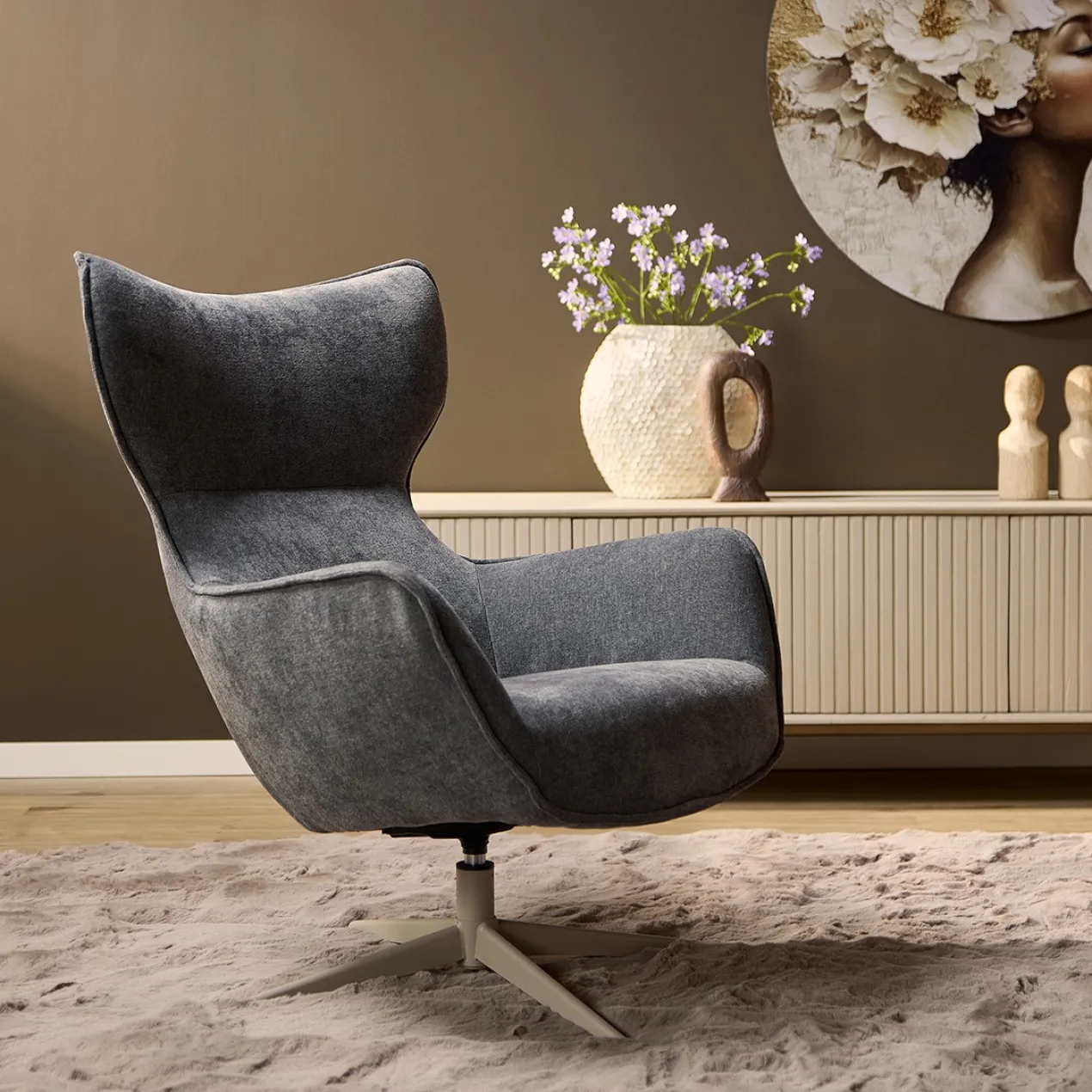 Fauteuil Care antraciet