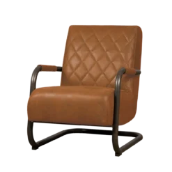 Fauteuil Civo met armleuning bull Cognac - set van 4