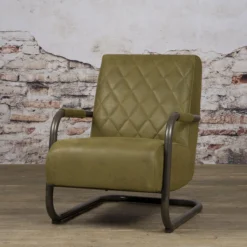 Fauteuil Civo met armleuning bull Cognac - set van 4