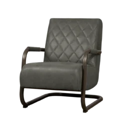Fauteuil Civo met armleuning bull Antraciet - set van 4
