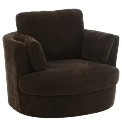 Fauteuil 360º donkerbruin