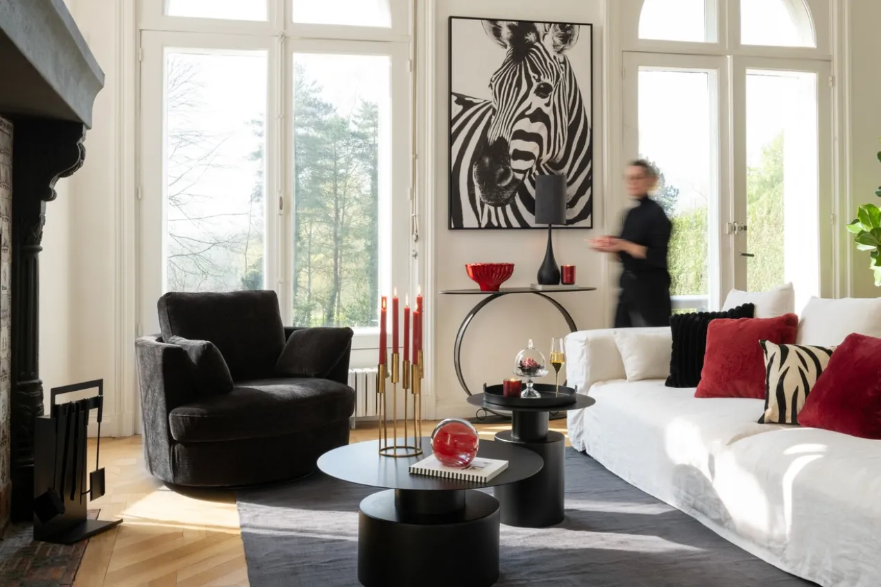 Fauteuil 360º donkerbruin