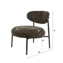 Fauteuil Drop bruin