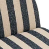 Fauteuil gestreept blauw/wit