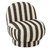 Fauteuil gestreept zwart/wit
