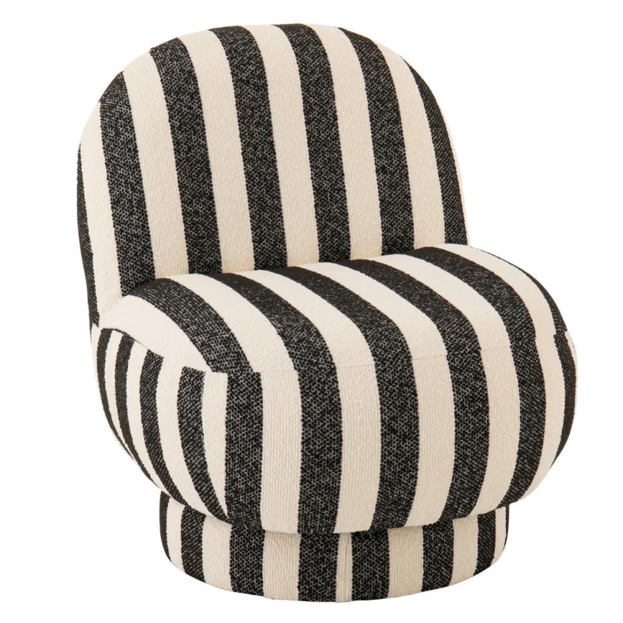 Fauteuil gestreept zwart/wit