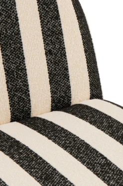 Fauteuil gestreept zwart/wit