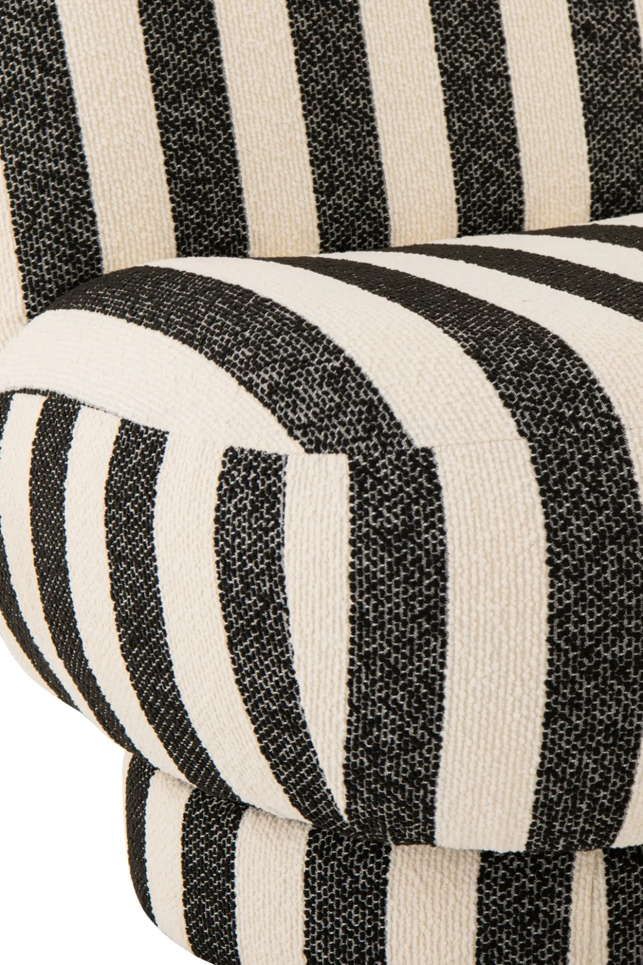 Fauteuil gestreept zwart/wit