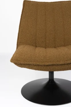 Fauteuil JAX OCHRE bouclé