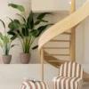 Fauteuil Loungestoel zand/wit