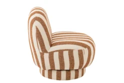 Fauteuil Loungestoel zand/wit
