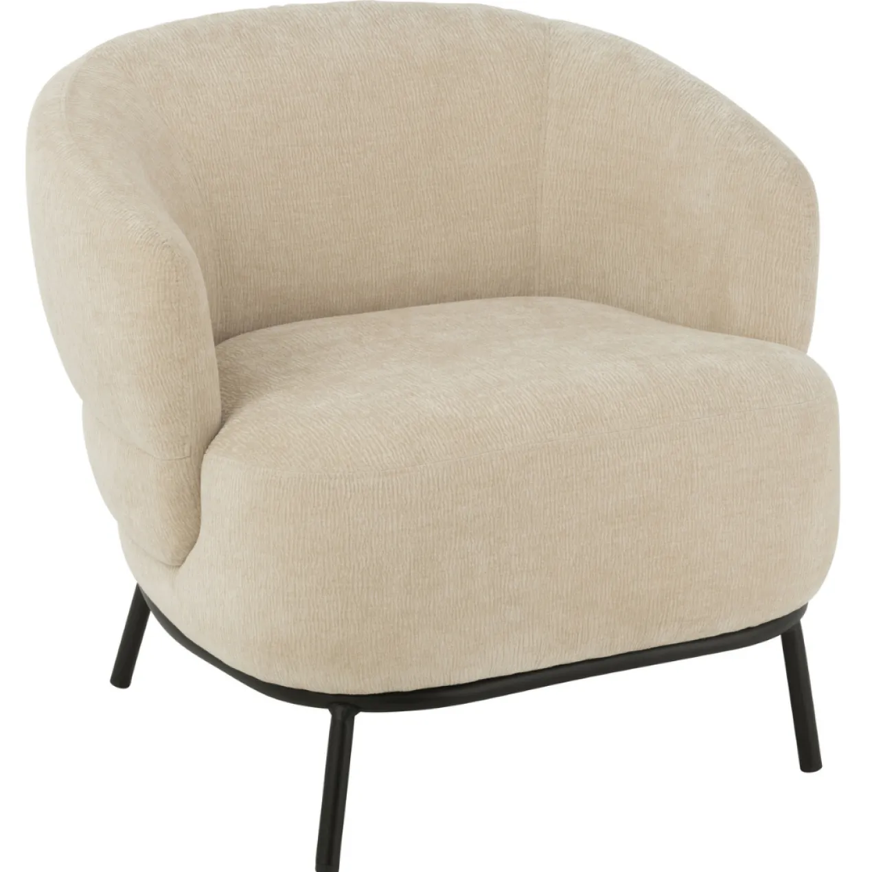 Fauteuil Mars populierenhout/schuim beige