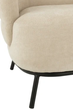 Fauteuil Mars populierenhout/schuim beige