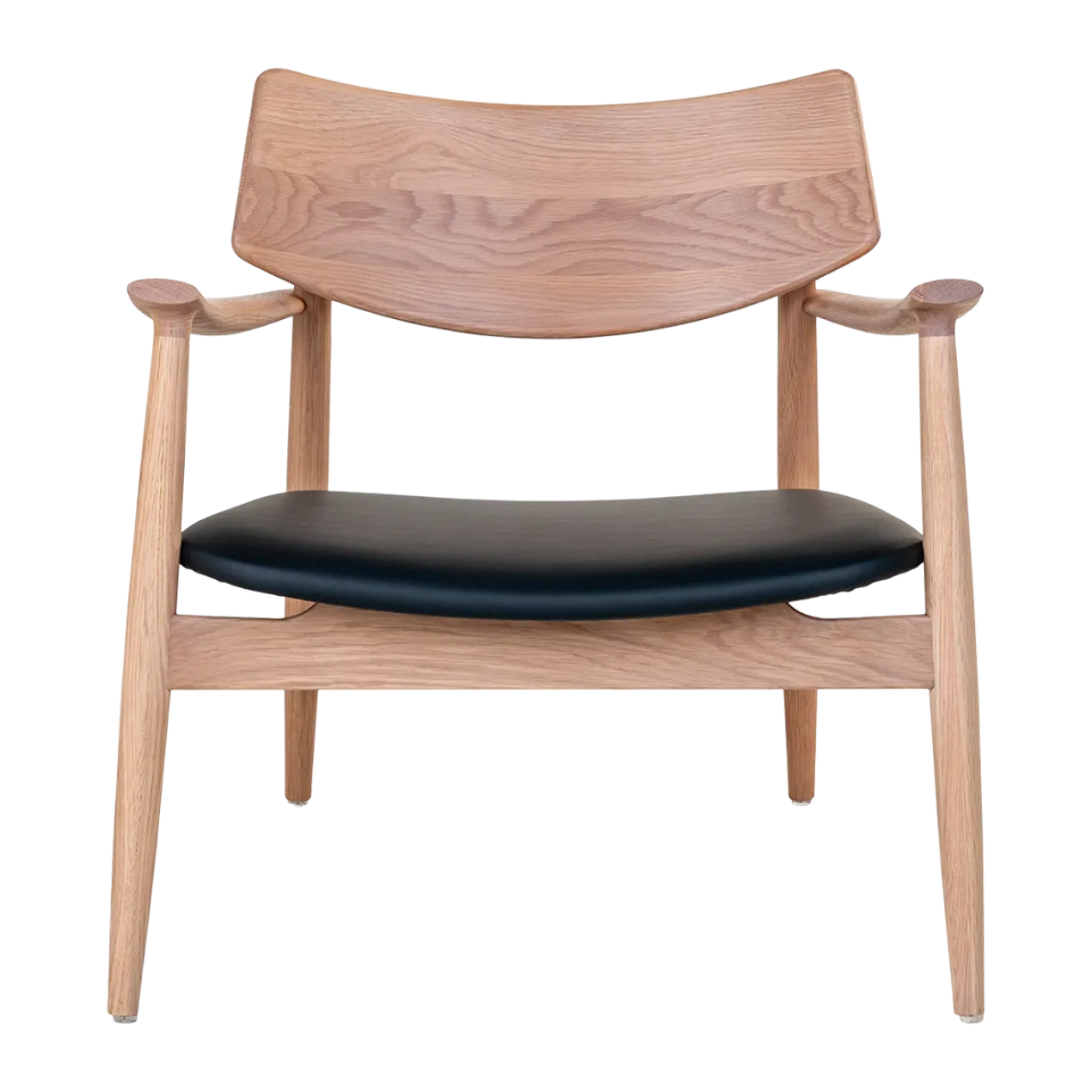 Fauteuil Oliver hout met kunstleren zitting Naturel