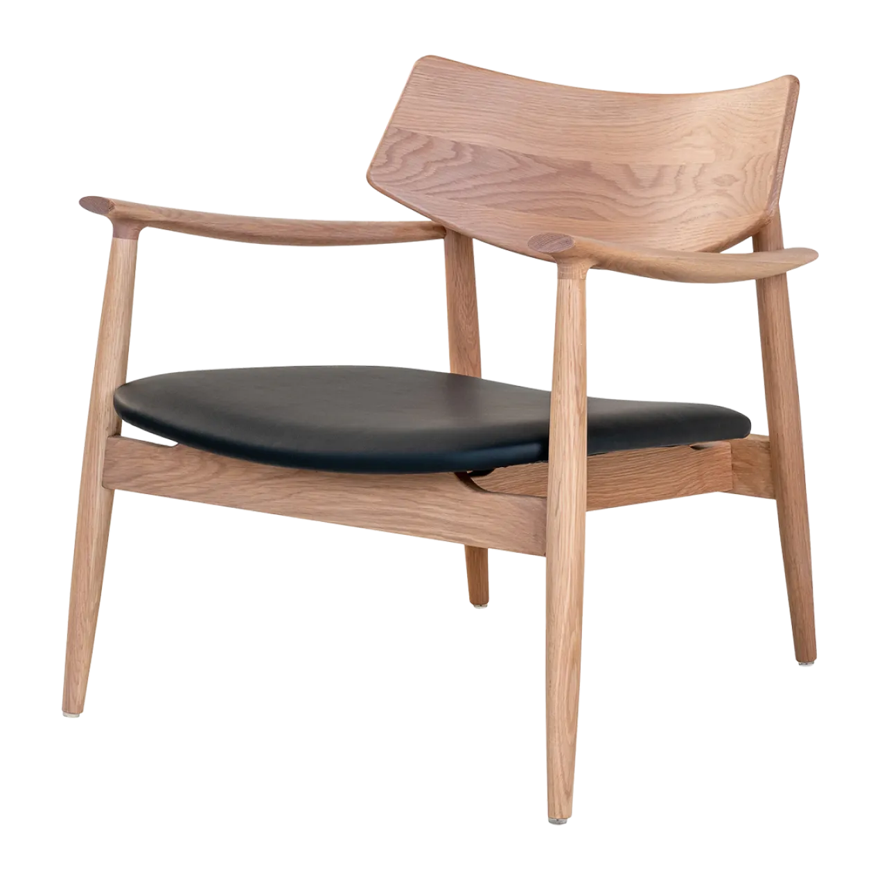 Fauteuil Oliver hout met kunstleren zitting Naturel